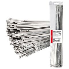 Μεταλλικοί σφιγκτήρες από ανοξείδωτο χάλυβα 7.9x600mm 100 τεμ. amio-04327