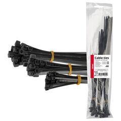 Πλαστικοί μαύροι μακρινοί δεσμοί καλωδίων σετ 60 τεμ. amio-04315