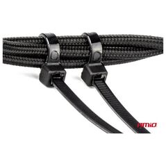 Πλαστικοί μαύροι μακρινοί δεσμοί καλωδίων σετ 60 τεμ. amio-04315