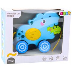 Ιπποπόταμος σε Σχοινί Περπατούμενος για Τράβηγμα για Μικρά Παιδιά Ήχοι Μπλε