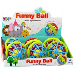 Μπάλα με Κουδουνίστρα Αισθητηριακή Λαστιχένια Ελαστική Πολύχρωμη