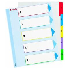 Esselte Πλαστικοί διαχωριστές A5- 5 φύλλα