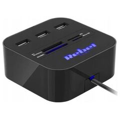 HUB USB Rebel 1x SD 1x M2 1x microSD 1x MS PRO Duo  + 3x USB-A 2.0 (KOM1020)