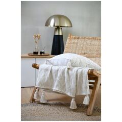 Βαμβακερή κουβέρτα με εφέ λινού, BALMA, 125 x 150 cm