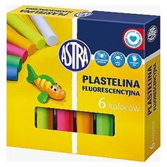 Astra Πλαστελίνη 6 χρώματα φθορίζοντα