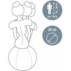 Μπάλα καθίσματος Leitz Ergo 65cm, ΓΚΡΙ