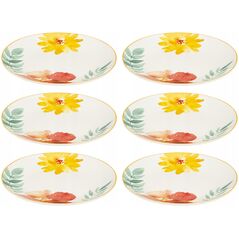 Επιτραπέζια πιάτα MARGAUX, πορσελάνινα, 6 τεμάχια x Ø19 cm