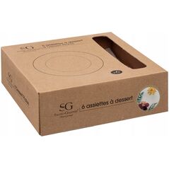 Επιτραπέζια πιάτα MARGAUX, πορσελάνινα, 6 τεμάχια x Ø19 cm