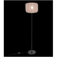 Επιδαπέδιο φωτιστικό σαλονιού TOBIE με βαμβακερό καπέλο, Ø 37 x 150 cm