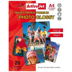 Activejet Γυαλιστερό χαρτί Activejet AP4-200G20 (A4 20 τεμ.)