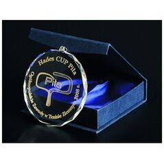 Μετάλλιο Tryumf Γυάλινο Χαραγμένο Με Θήκη + Γέμισμα Χρώματος