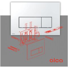 ALCADRAIN THIN - Κουμπί ελέγχου για ενσωματωμένα συστήματα, χρώμιο-γυαλιστερό