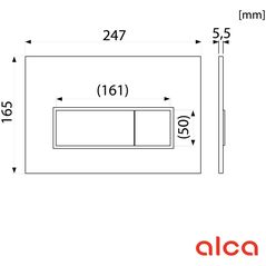 ALCADRAIN THIN - Κουμπί ελέγχου για ενσωματωμένα συστήματα, χρώμιο-γυαλιστερό