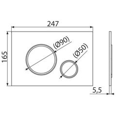 ALCADRAIN THIN - Κουμπί ελέγχου για εντοιχισμένα συστήματα, χρυσό-γυαλιστερό