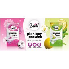 BRAIT Wulkan Αφρίζουσα σκόνη καθαρισμού τουαλέτας Λεμόνι & Βασιλικός 100 g