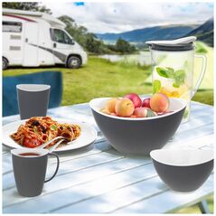 ORION Κούπα με χερούλι για καφέ, τσάι, ποτά, πλαστική, τουριστική AURA 380 ml