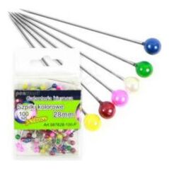 Penword Πινέζες 28 mm χρωματιστές περλέ