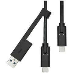 Καλώδιο USB ProXtend USB-A + USB-C - USB-C 1 m Μαύρο (USBCWA-001)