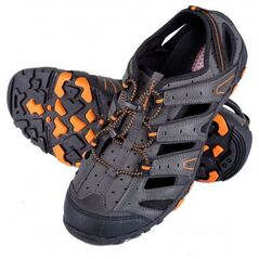 Ανδρικά παπούτσια πεζοπορίας Lahti Pro ΣΑΝΔΑΛΙΑ ΠΕΖΟΠΟΡΙΑΣ PU/ΥΦΑΣΜΑ ΓΚΡΙ-ΜΑΥΡΟ-ΠΟΡΤΟΚΑΛΙ, "42",LAHTI