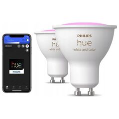 Signify Philips Hue White & Col. Amb. GU10 Διπλό Πακέτο 2x350lm*