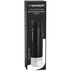 Φιάλη φιλτραρίσματος Wessper B2 STAINLESS STEEL Actitex™ 1000ml Μαύρο (WES276-1000-BK_K)