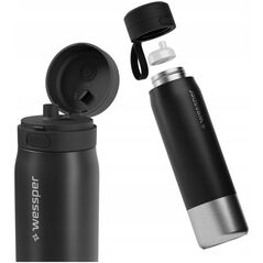 Φιάλη φιλτραρίσματος Wessper B2 STAINLESS STEEL Actitex™ 1000ml Μαύρο (WES276-1000-BK_K)