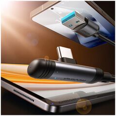 Καλώδιο JOYROOM S-A56 EnjoyX Series 90° USB-A - USB-C 3A 1,2m - μαύρο