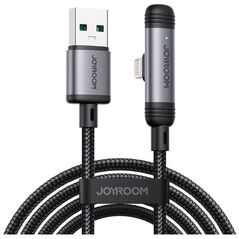 Καλώδιο JOYROOM S-A56 EnjoyX Series 90° USB-A - Lightning 3A 1,2m - μαύρο