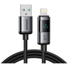 Καλώδιο JOYROOM S-A16 Pro Prism Series 3A USB-A - Lightning με οθόνη 1,2m - μαύρο