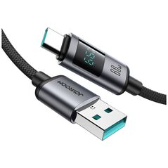 Καλώδιο JOYROOM S-A16 Pro Prism Series 66W USB-A - USB-C με οθόνη 1,2m - μαύρο