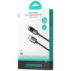 Καλώδιο JOYROOM S-A16 Pro Prism Series 66W USB-A - USB-C με οθόνη 1,2m - μαύρο