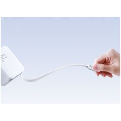 Φορτιστής τοίχου JOYROOM JR-TCL06 67W GaN με ενσωματωμένο αναδιπλούμενο καλώδιο USB-C - λευκό