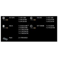 Σετ κατσαβιδιών Wera Kraftform Big Pack 900 για χτυπήματα + κρεμάστρα (05133285001)