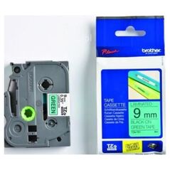 Brother Πλαστικοποιημένη Ταινία 9mm Μαύρο/Πράσινο (TZE721)