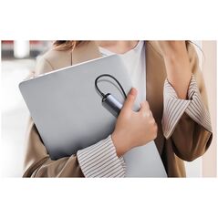 HUB USB Ugreen Hub / Adapter Ugreen Revodok CM418 USB-C σε 2x USB, HDMI 4K 30 Hz, RJ45 1Gbps, PD 100W (γκρι)