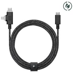 Καλώδιο USB Native Union USB-C - USB-C + Lightning 2.4 m Μαύρο (BELT-PROCCL-COS-NP)