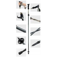 Μπαστούνια πεζοπορίας Qunature nordic walking αλουμινίου 110 - 130 cm - καφέ