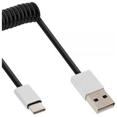 Καλώδιο USB InLine USB-A - USB-C 1 m Μαύρο (35871)