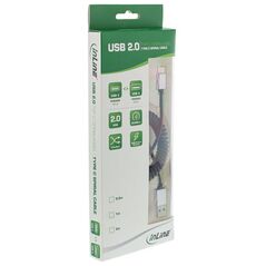 Καλώδιο USB InLine USB-A - USB-C 0.5 m Μαύρο (35876)