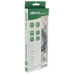Καλώδιο USB InLine USB-A - microUSB 1 m Μαύρο (31710I)