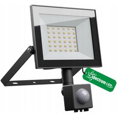 NOCTIS LUX 4 ΠΡΟΒΟΛΕΑΣ 30W NW 230V IP44 141x185x53mm ΜΑΥΡΟ αισθητήρας κίνησης PIR