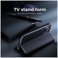Kabura Forcell LUNA Book Carbon για SAMSUNG A13 4G μαύρο