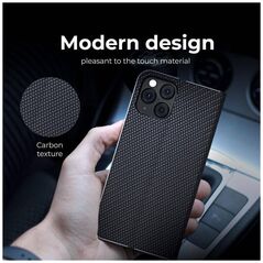 Kabura Forcell LUNA Book Carbon για SAMSUNG A13 4G μαύρο