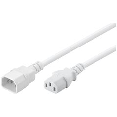Καλώδιο τροφοδοσίας Goobay Goobay Power Cable C14 σε C13. Λευκό. 0.5m