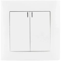 Διπλός διακόπτης με φωτισμό VCX LC 04 Λευκό