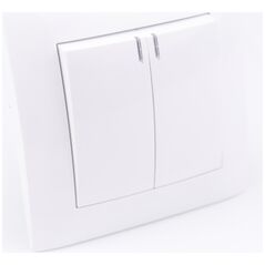 Διπλός διακόπτης με φωτισμό VCX LC 04 Λευκό