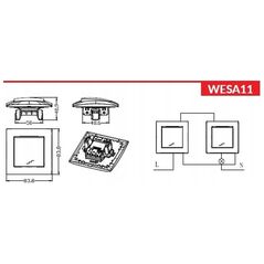 Διακόπτης σκάλας VCX LC 11 Μαύρο