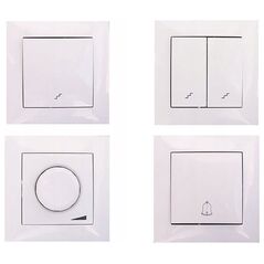 Μονός διακόπτης με φωτισμό VCX LC 03 Λευκό