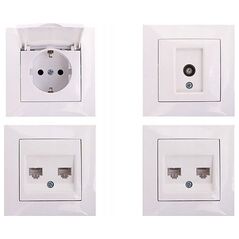 Μονός διακόπτης με φωτισμό VCX LC 03 Λευκό