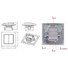 Μονός διακόπτης περσίδων (διπλός διακόπτης) VCX LC 12 Λευκό